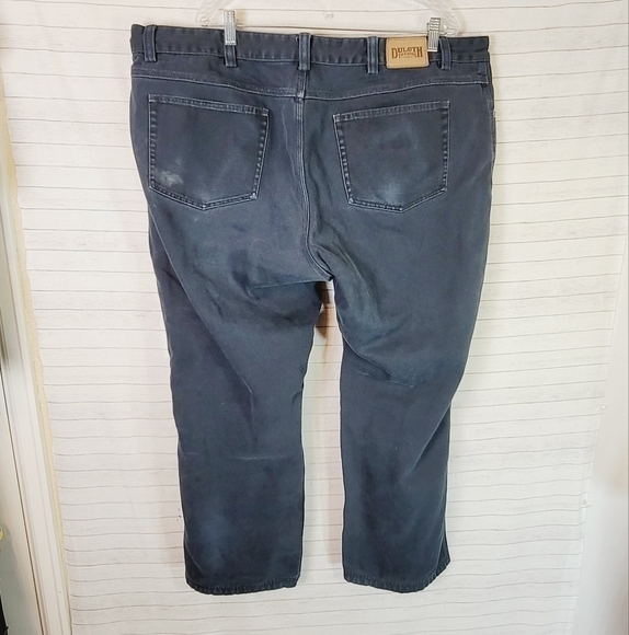 DULUTH TRADING CO BLACK DENIM JEANS, SZ 46x32 - Picture 9 of 12